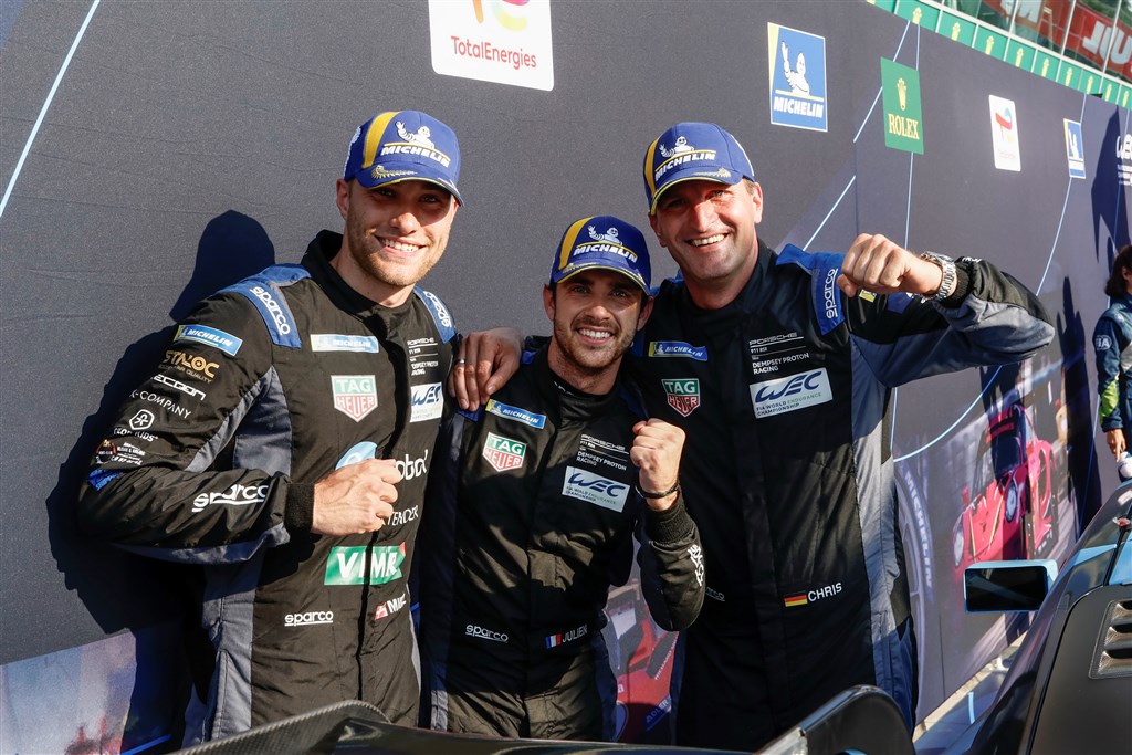 Mikkel O. Pedersen (t.v.) vandt med Julien Andlauer og Christian Ried VM-afdelingen på Monza
(Foto: Jürgen Tap)
